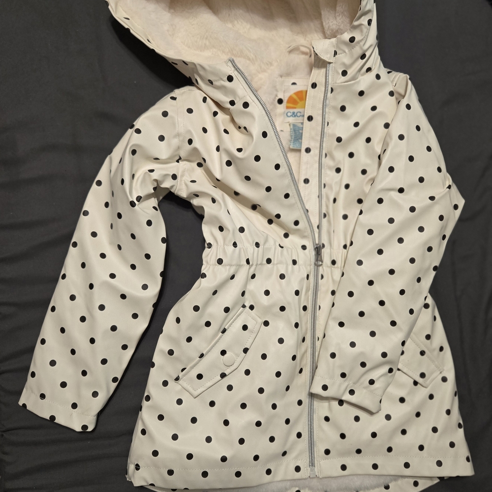 Kids Polka Dot Jacket - White